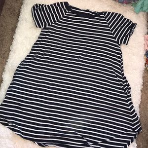Umgee striped t-shirt dress